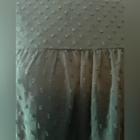 Pretty Garden Green Long Sleeve Tiered Baby doll Style Top Sz Medium - Picture 2 of 8